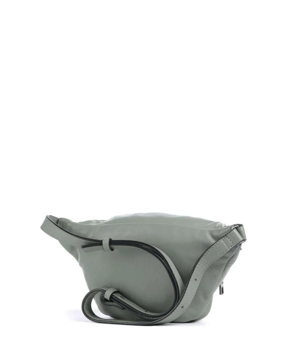 Lila Sheep Natural M Gürteltasche Schafsleder graugrün