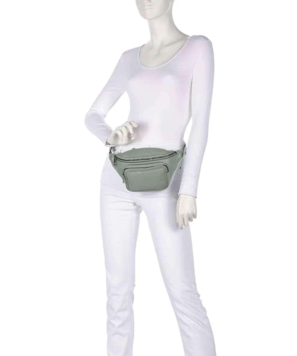 Lila Sheep Natural M Gürteltasche Schafsleder graugrün