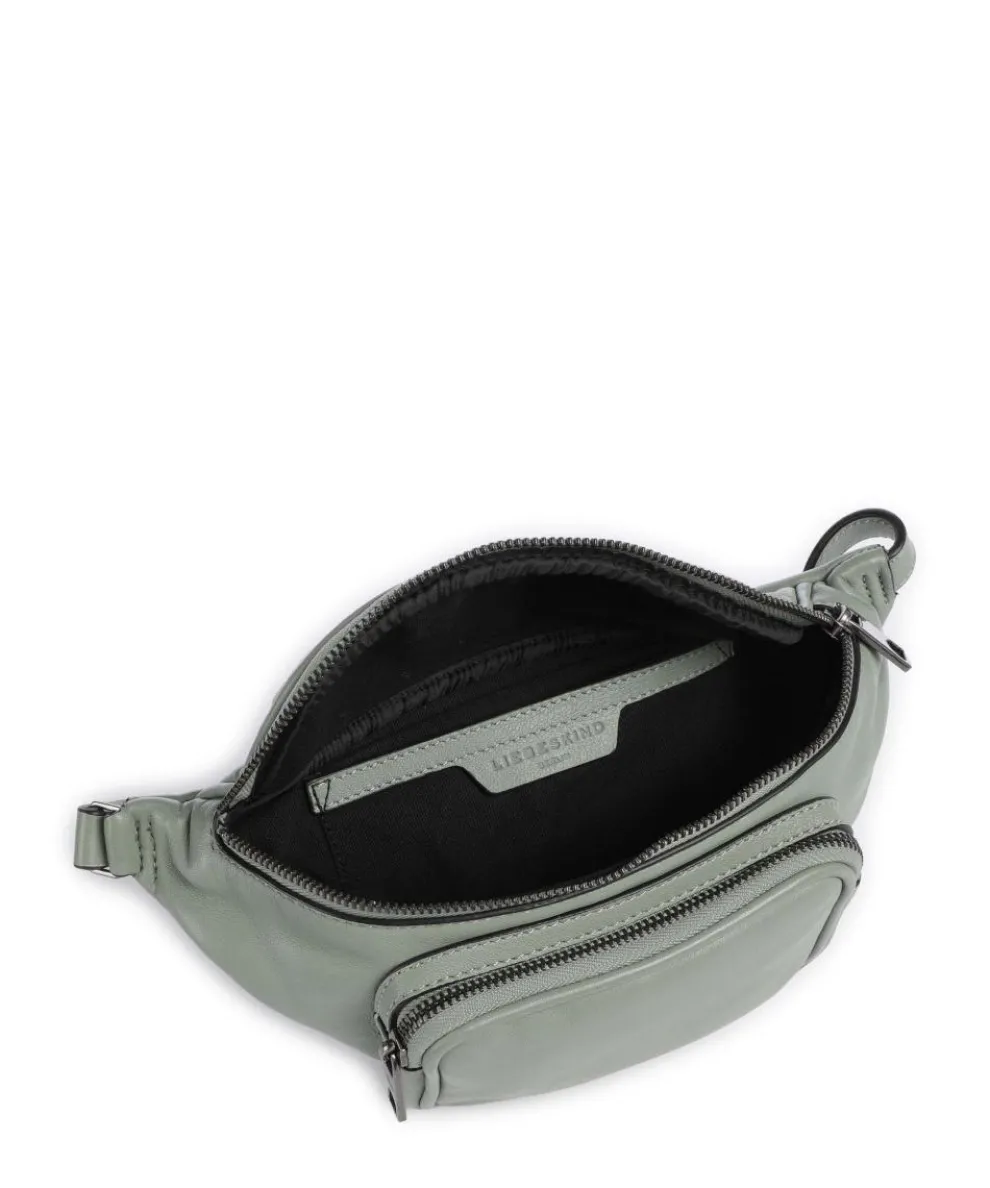 Lila Sheep Natural M Gürteltasche Schafsleder graugrün