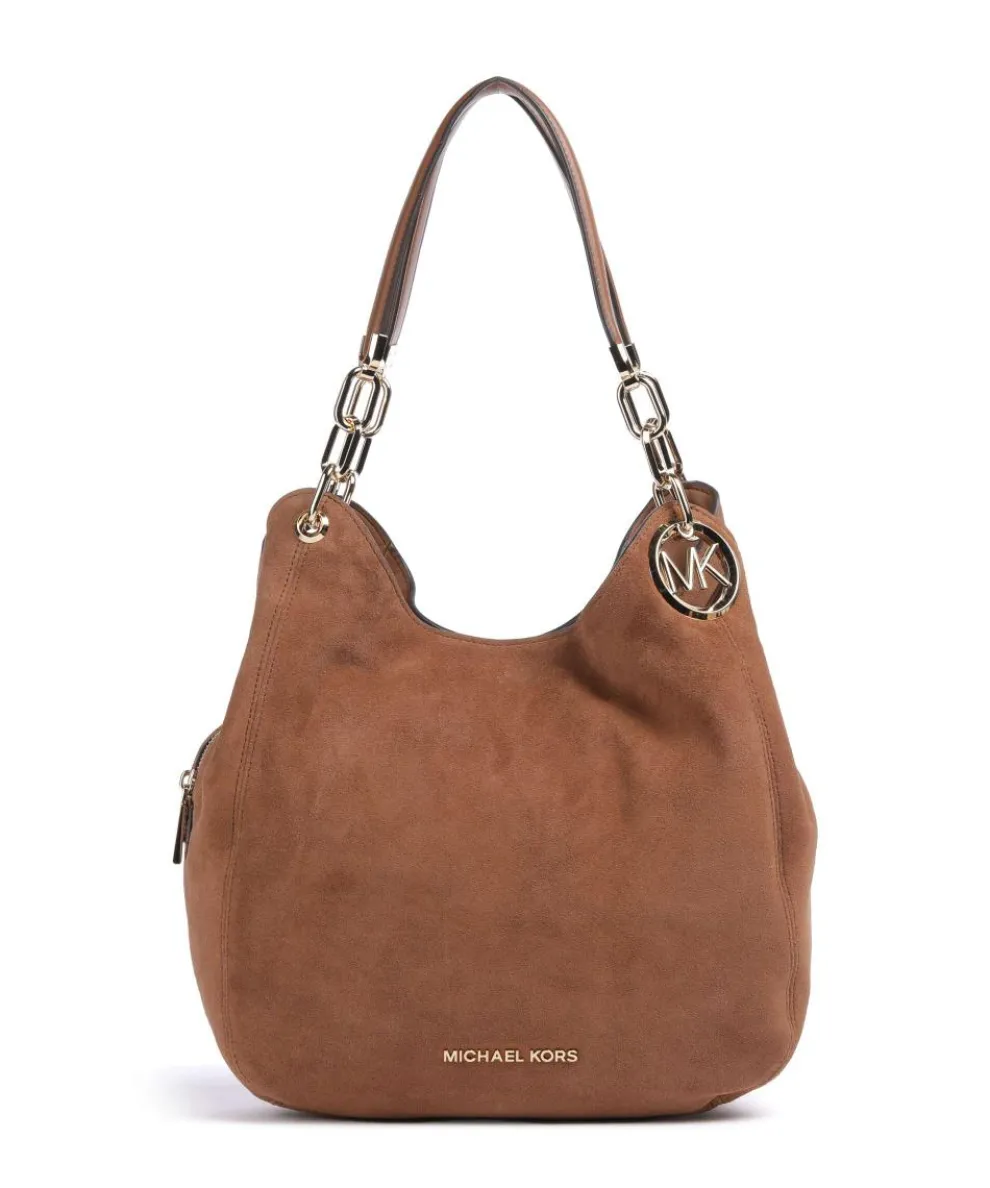 Lillie Beuteltasche aufgerautes Rindsleder braun