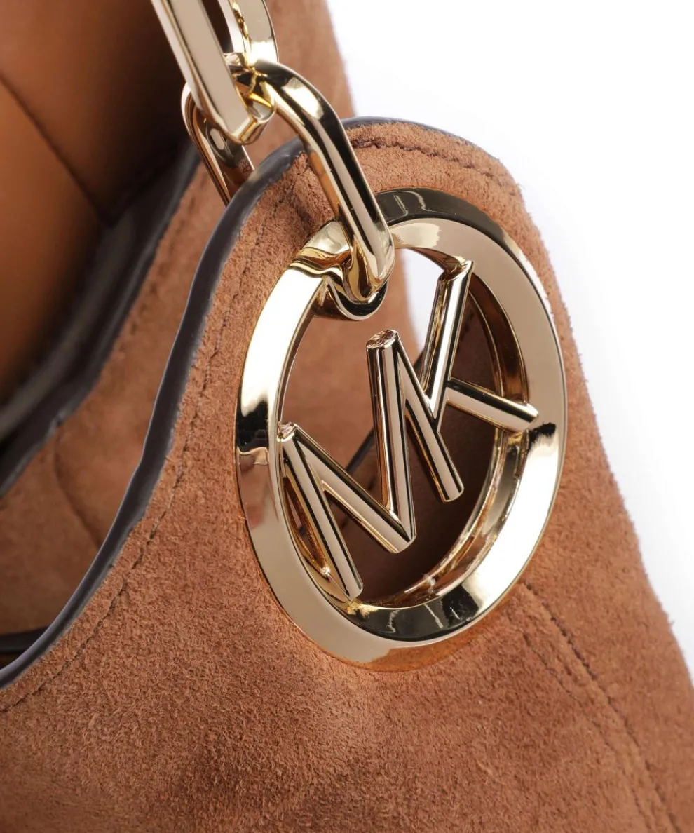 Lillie Beuteltasche aufgerautes Rindsleder braun