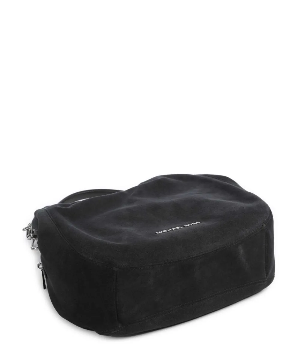 Lillie Large Beuteltasche aufgerautes Rindsleder schwarz