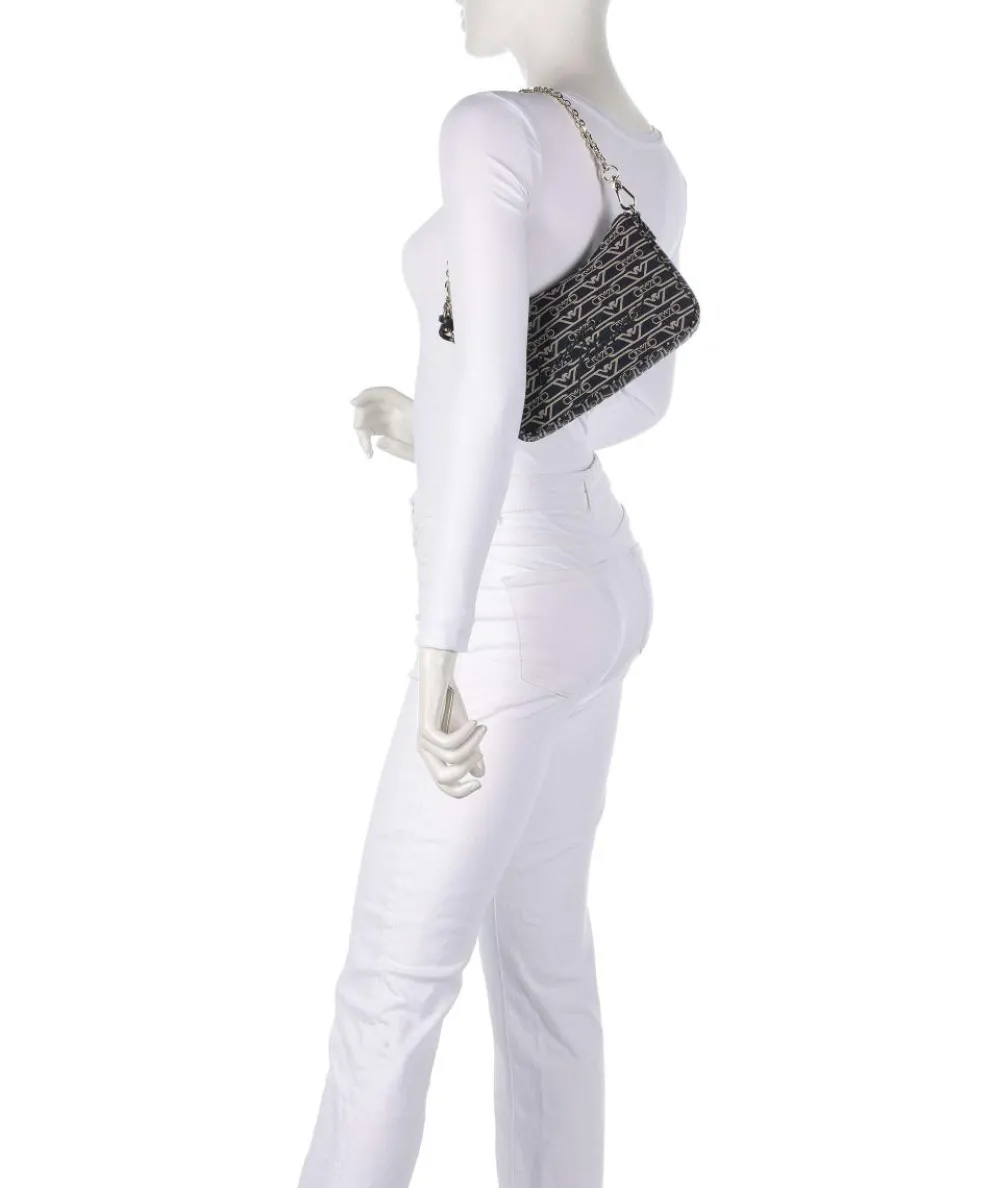 Lilly Schultertasche Canvas blau/beige