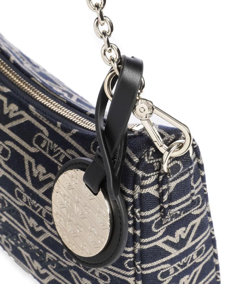 Lilly Schultertasche Canvas blau/beige