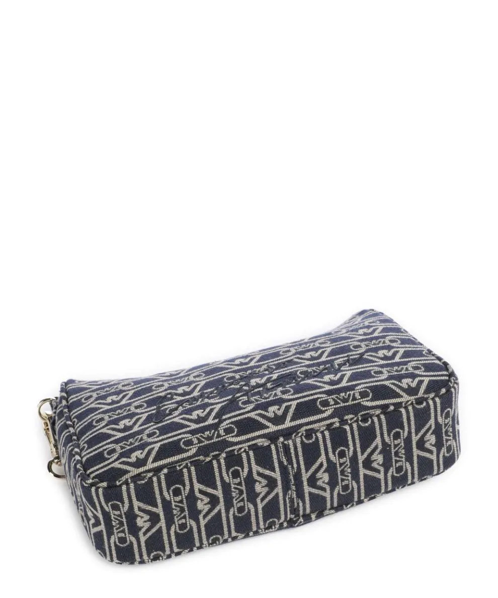 Lilly Schultertasche Canvas blau/beige