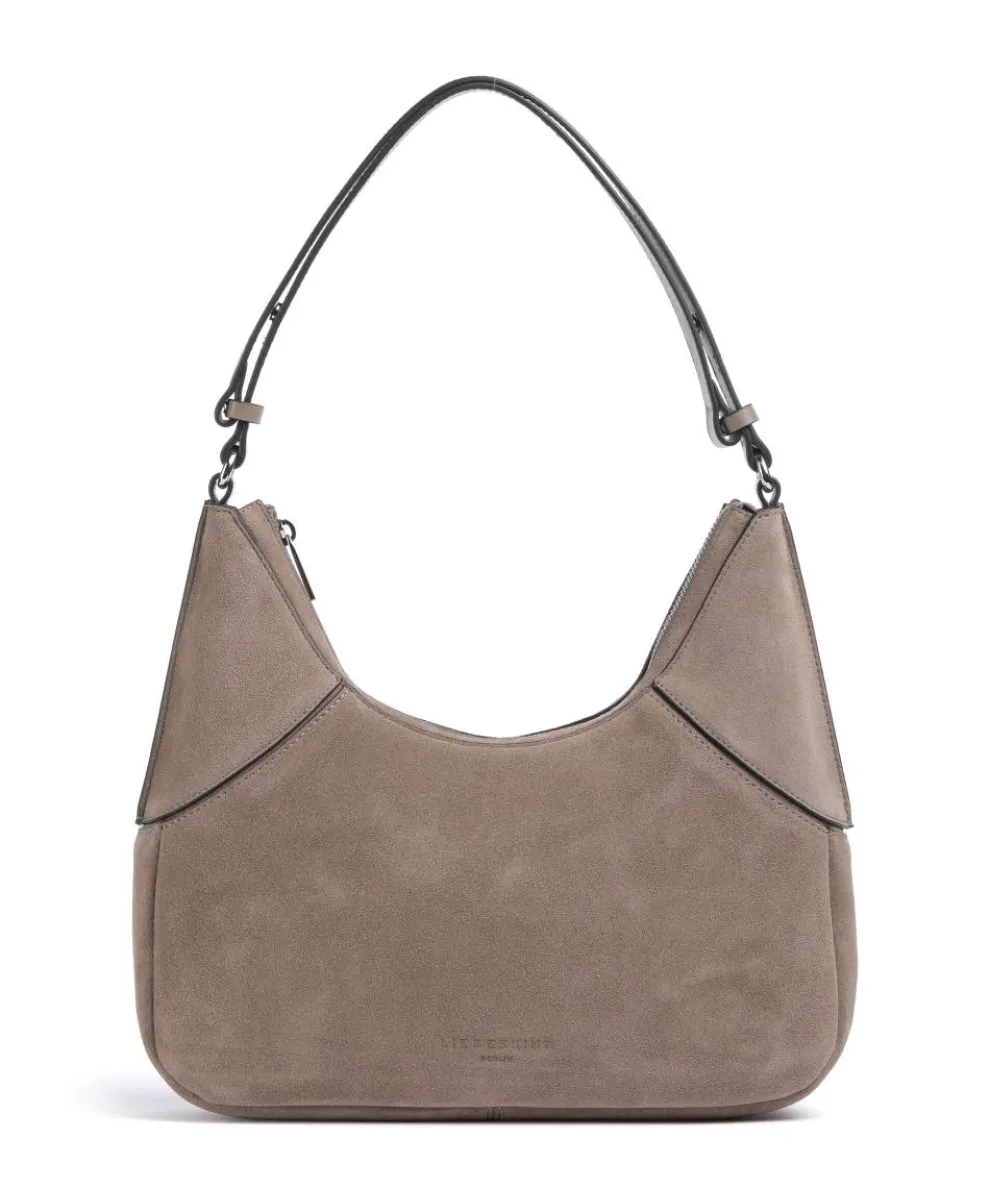 Lilly Suede S Beuteltasche Veloursleder taupe