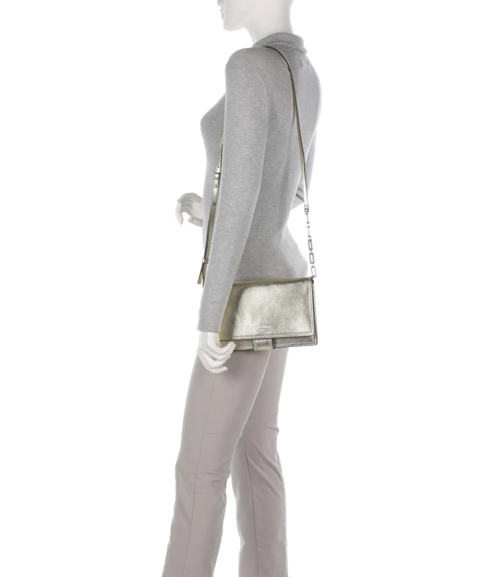 Lisa Metallic S Umhängetasche genarbtes Leder gold