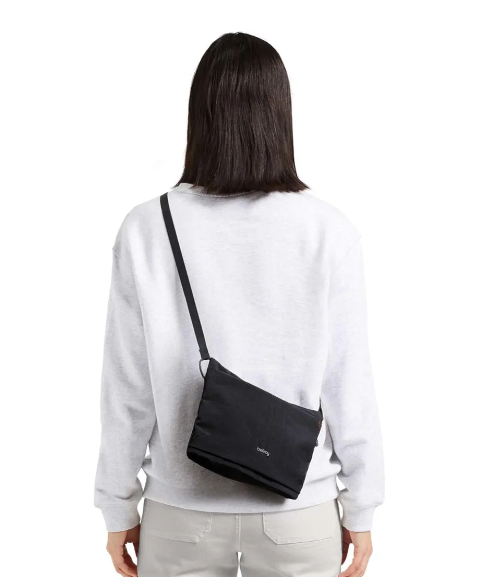 Lite Umhängetasche recyceltes Nylon schwarz