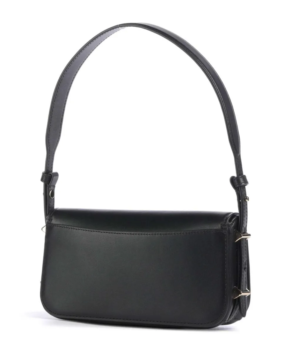 Liv Schultertasche fein genarbtes Rindsleder schwarz