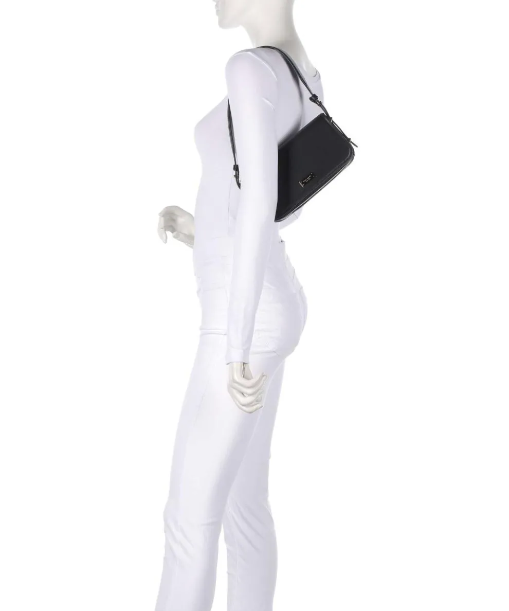 Liv Schultertasche fein genarbtes Rindsleder schwarz