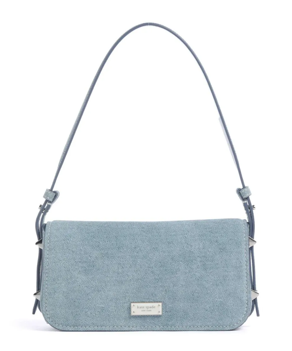 Liv Small Schultertasche aufgerautes Rindsleder blau