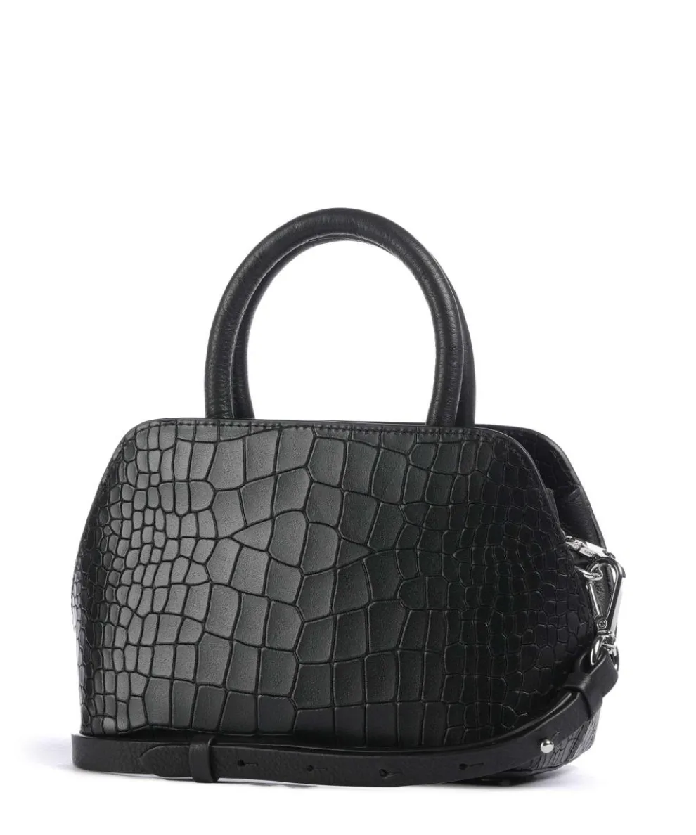 Liverpool Street Icon Umhängetasche geprägtes Rindsleder schwarz