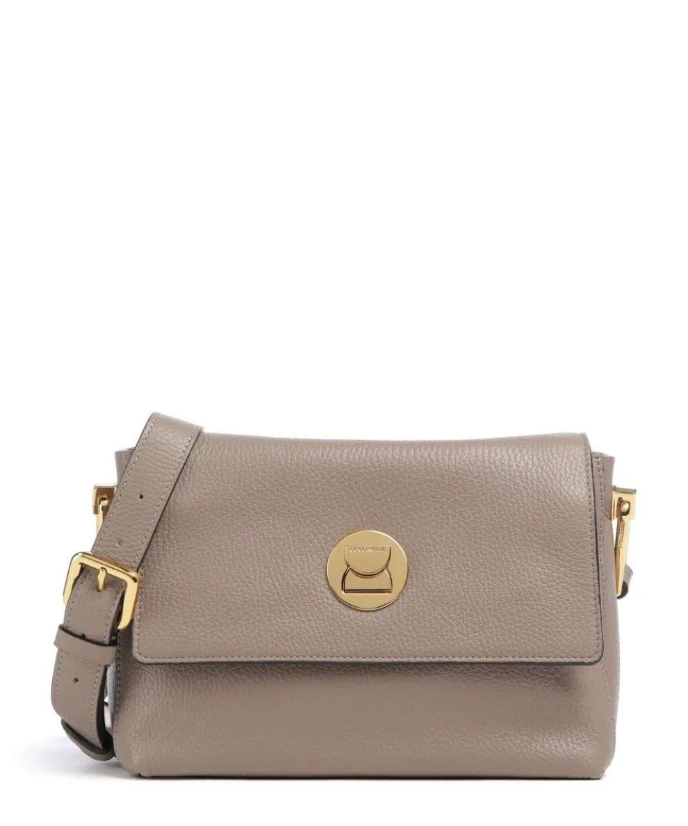 Liya Umhängetasche genarbtes Leder taupe