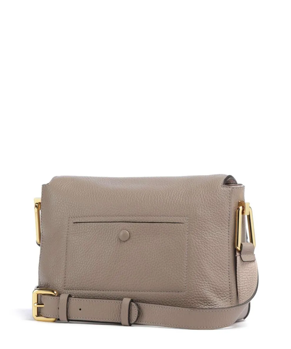 Liya Umhängetasche genarbtes Leder taupe