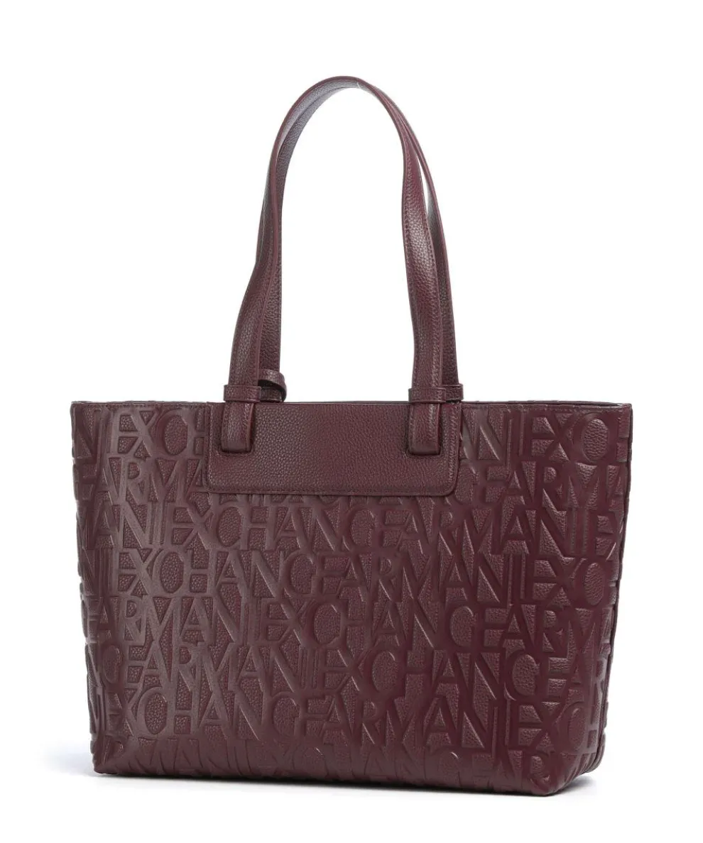 Liz M Shopper Lederimitat wein