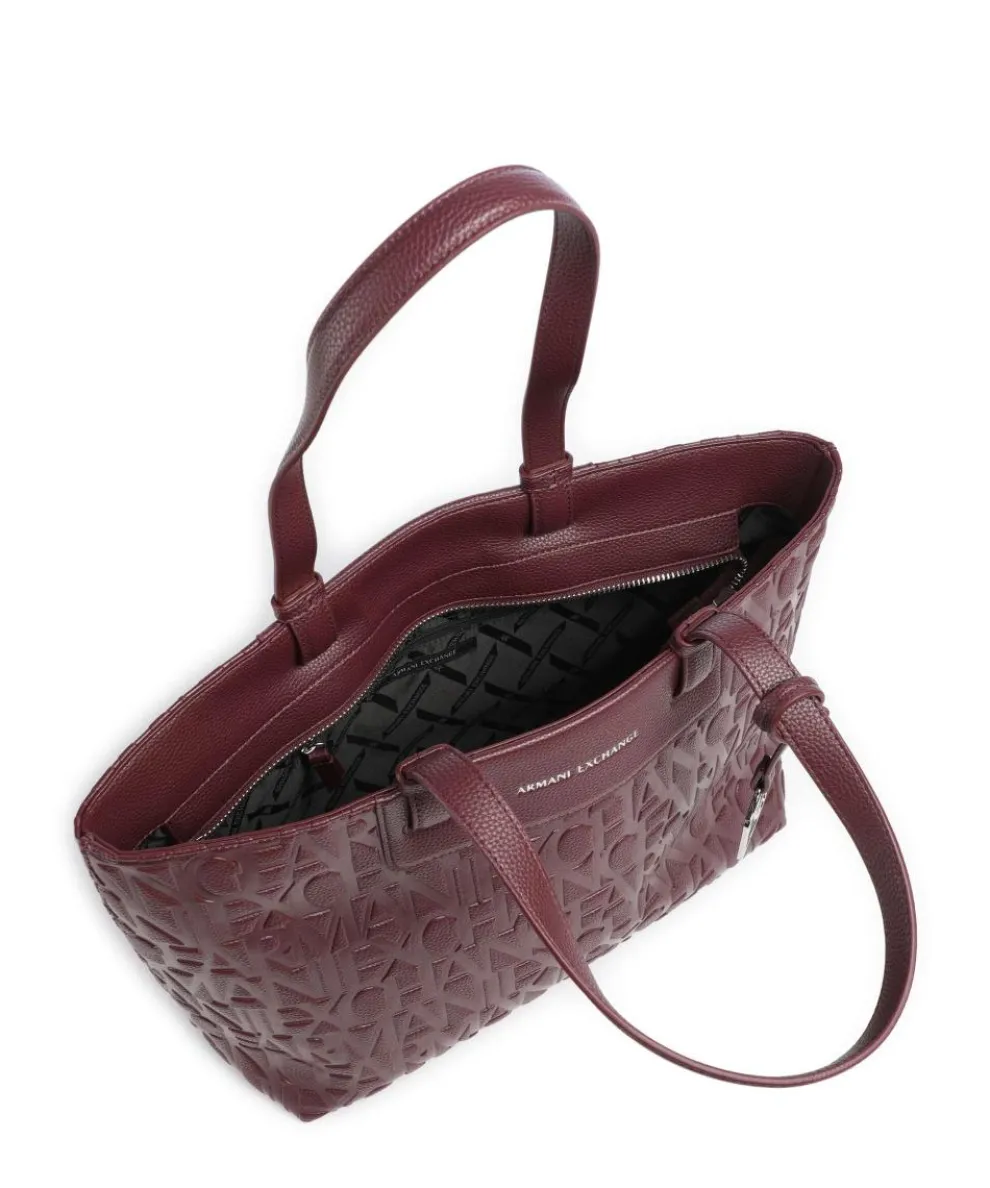 Liz M Shopper Lederimitat wein