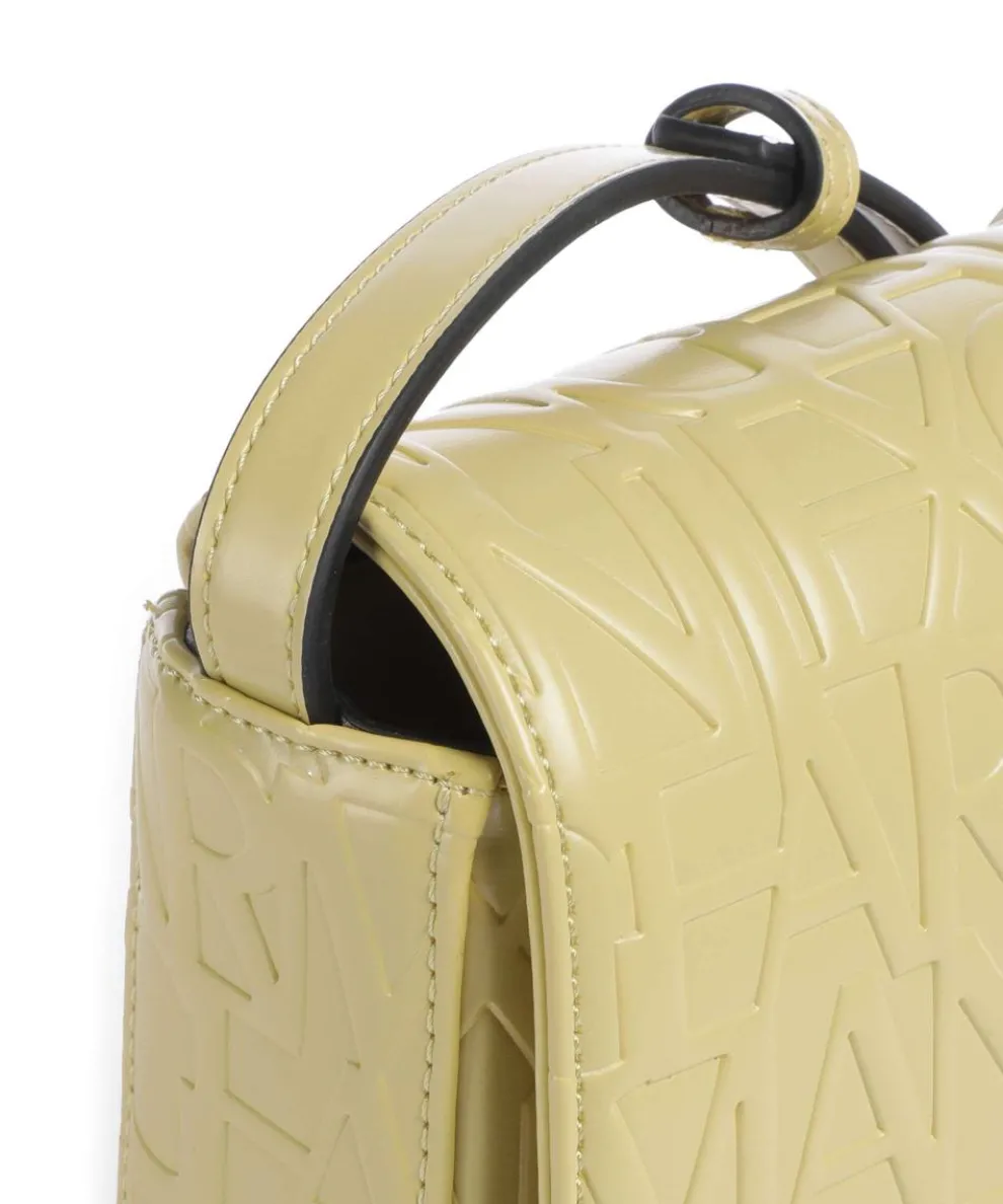 Liz M Umhängetasche Lederimitat gelbgrün