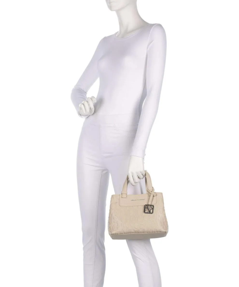 Liz Monogram S Handtasche Lederimitat vanillegelb