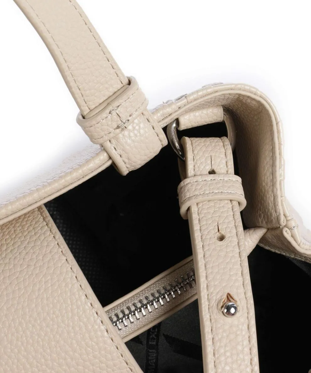 Liz Monogram S Handtasche Lederimitat vanillegelb