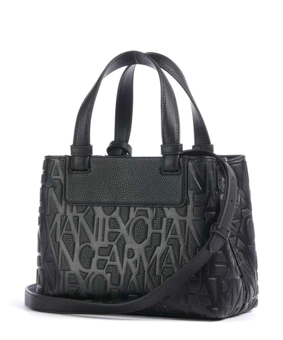 Liz Monogram S Handtasche Lederimitat schwarz