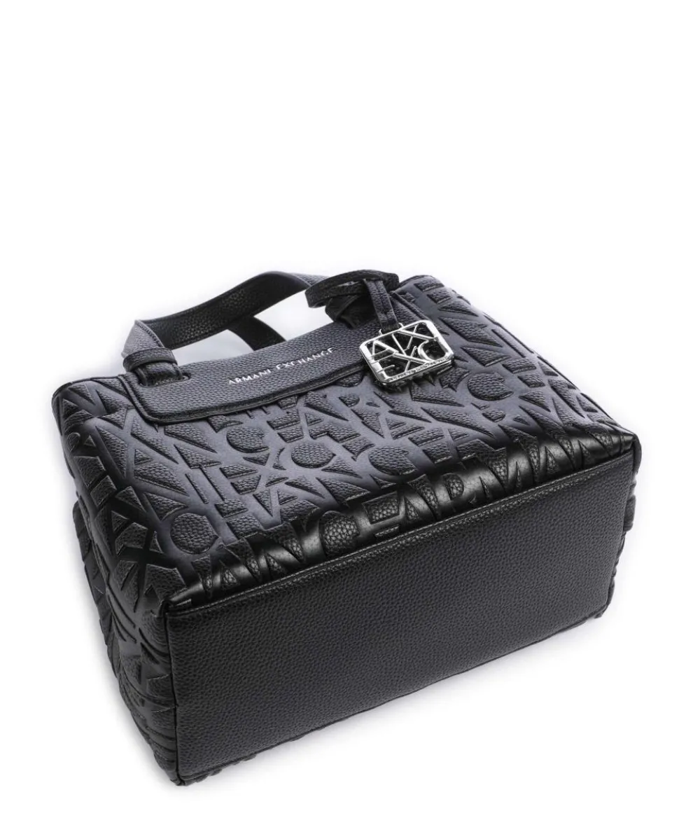 Liz Monogram S Handtasche Lederimitat schwarz