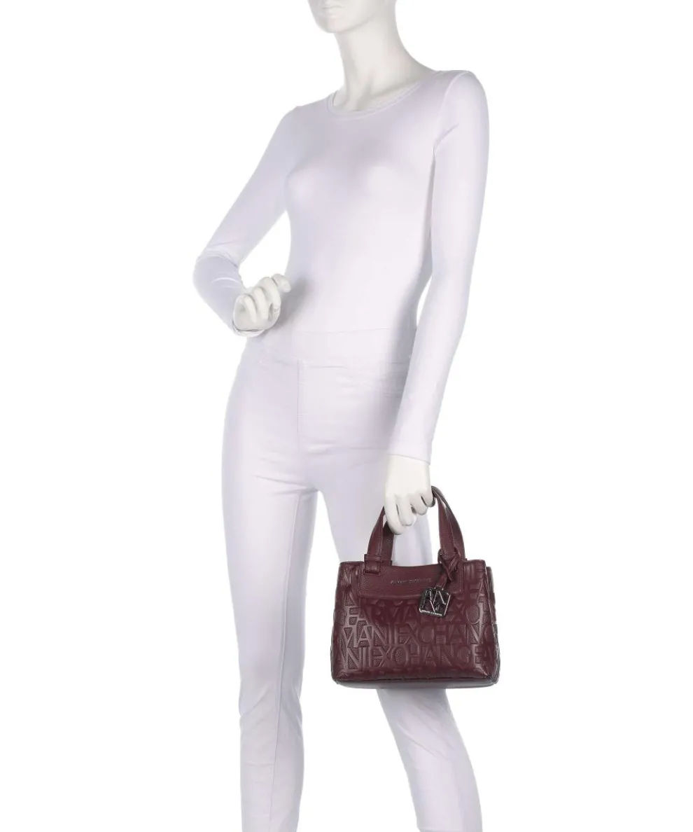 Liz Monogram S Handtasche Lederimitat wein