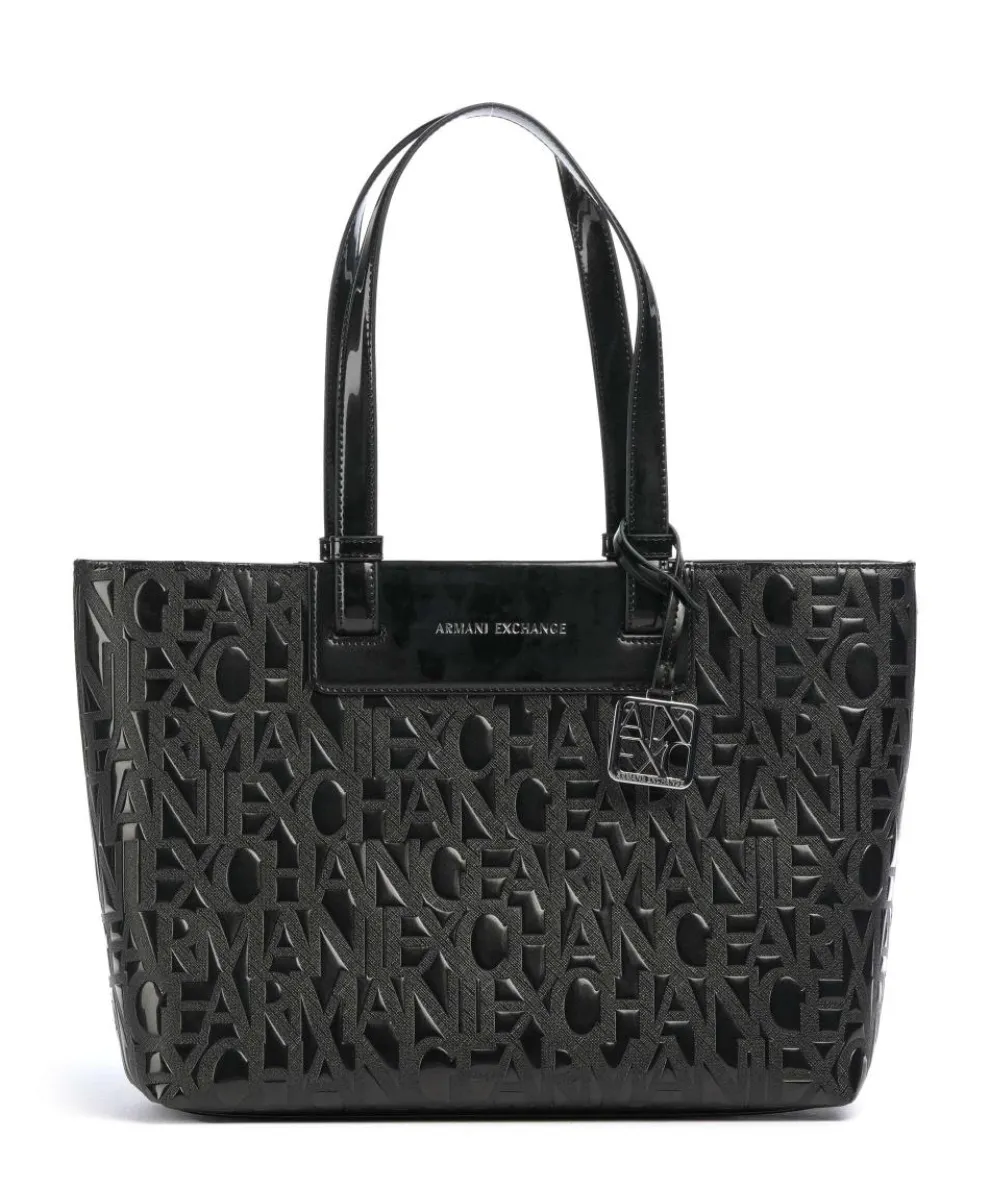 Liz Patent M Shopper Lederimitat schwarz