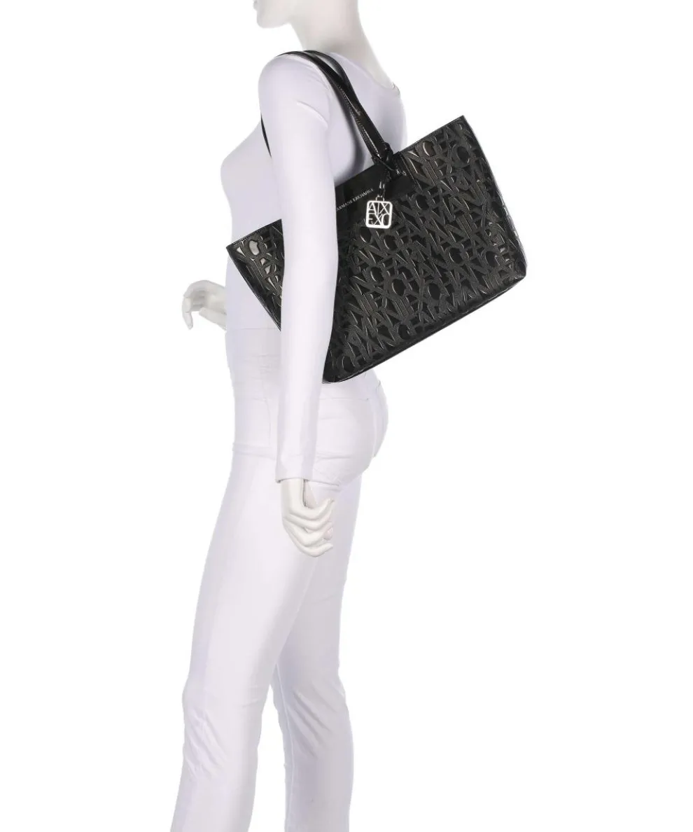 Liz Patent M Shopper Lederimitat schwarz