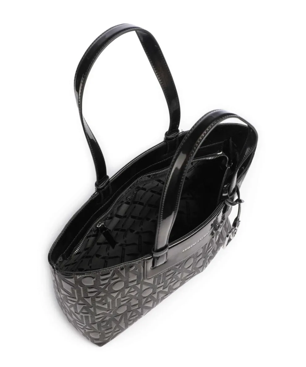 Liz Patent M Shopper Lederimitat schwarz