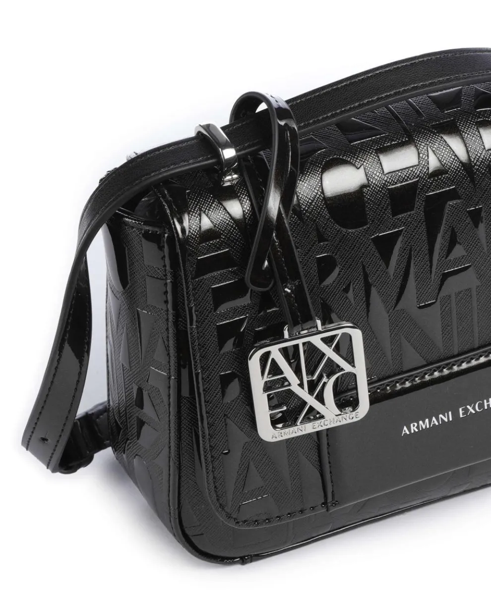 Liz Patent Umhängetasche Lederimitat schwarz