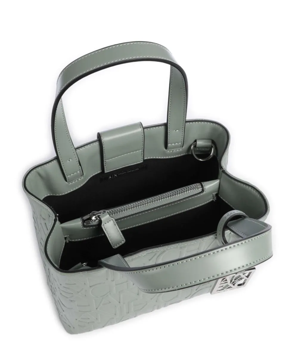 Liz S Handtasche Lederimitat graugrün