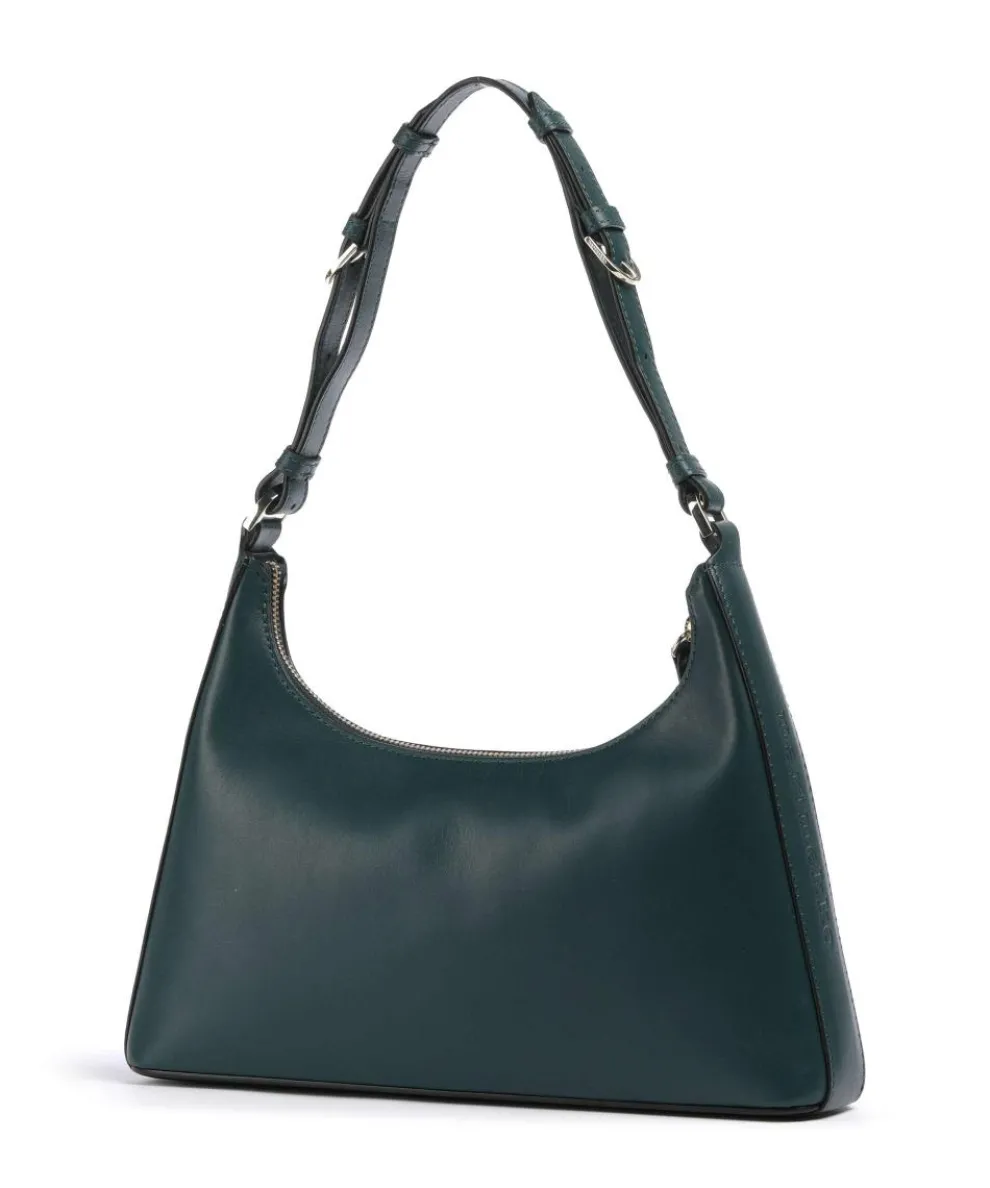 Unikko Imprint Schultertasche Leder dunkelgrün