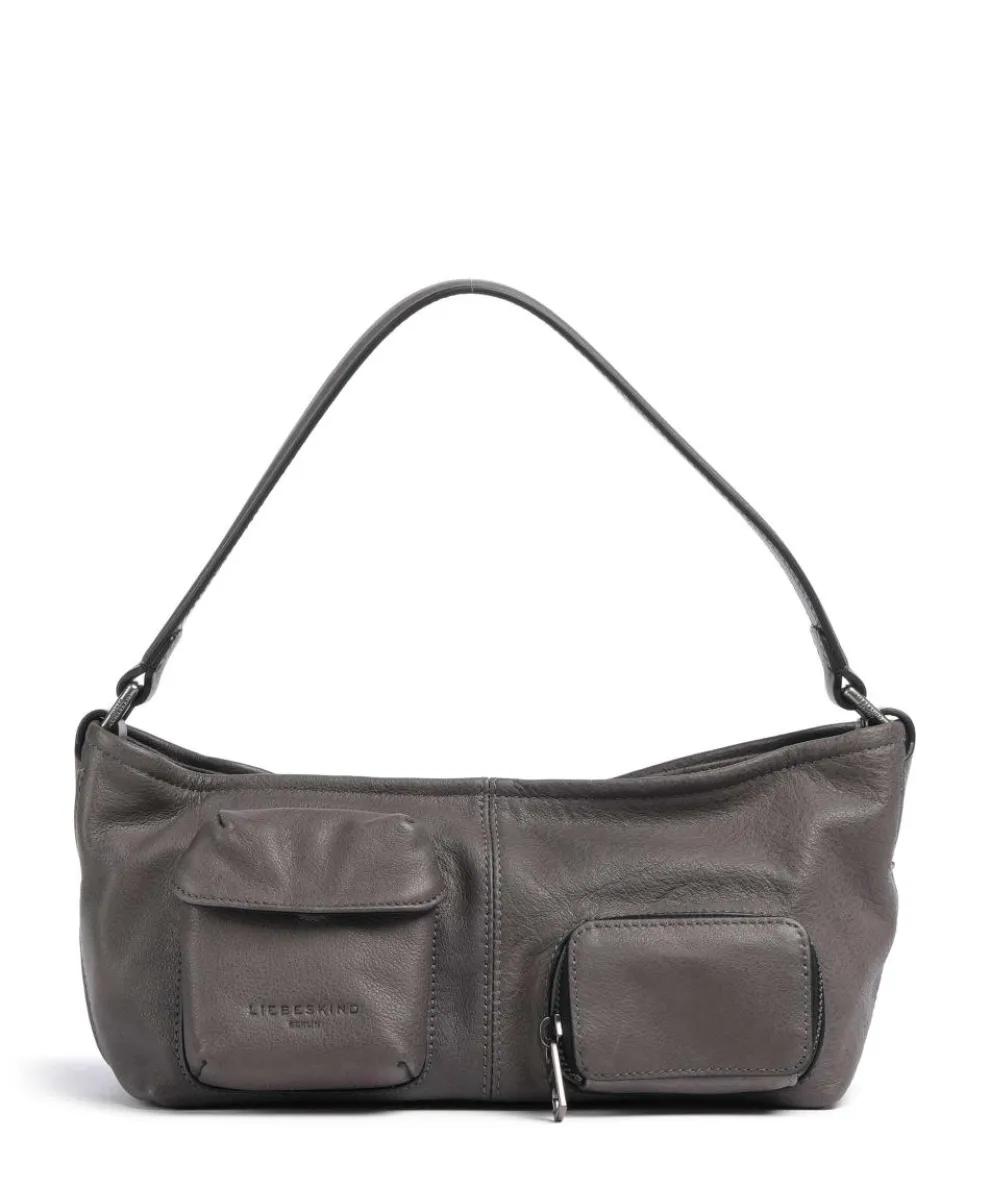 LK 204 3D Leather S Schultertasche fein genarbtes Rindsleder taupe
