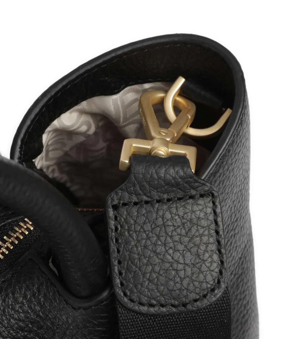 Wallis Raja Handtasche genarbtes Rindsleder schwarz