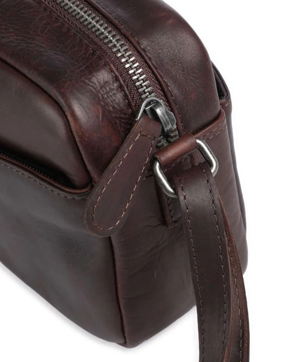 Cow Wax Pull Up Arona Umhängetasche Pull-Up Rindsleder dunkelbraun