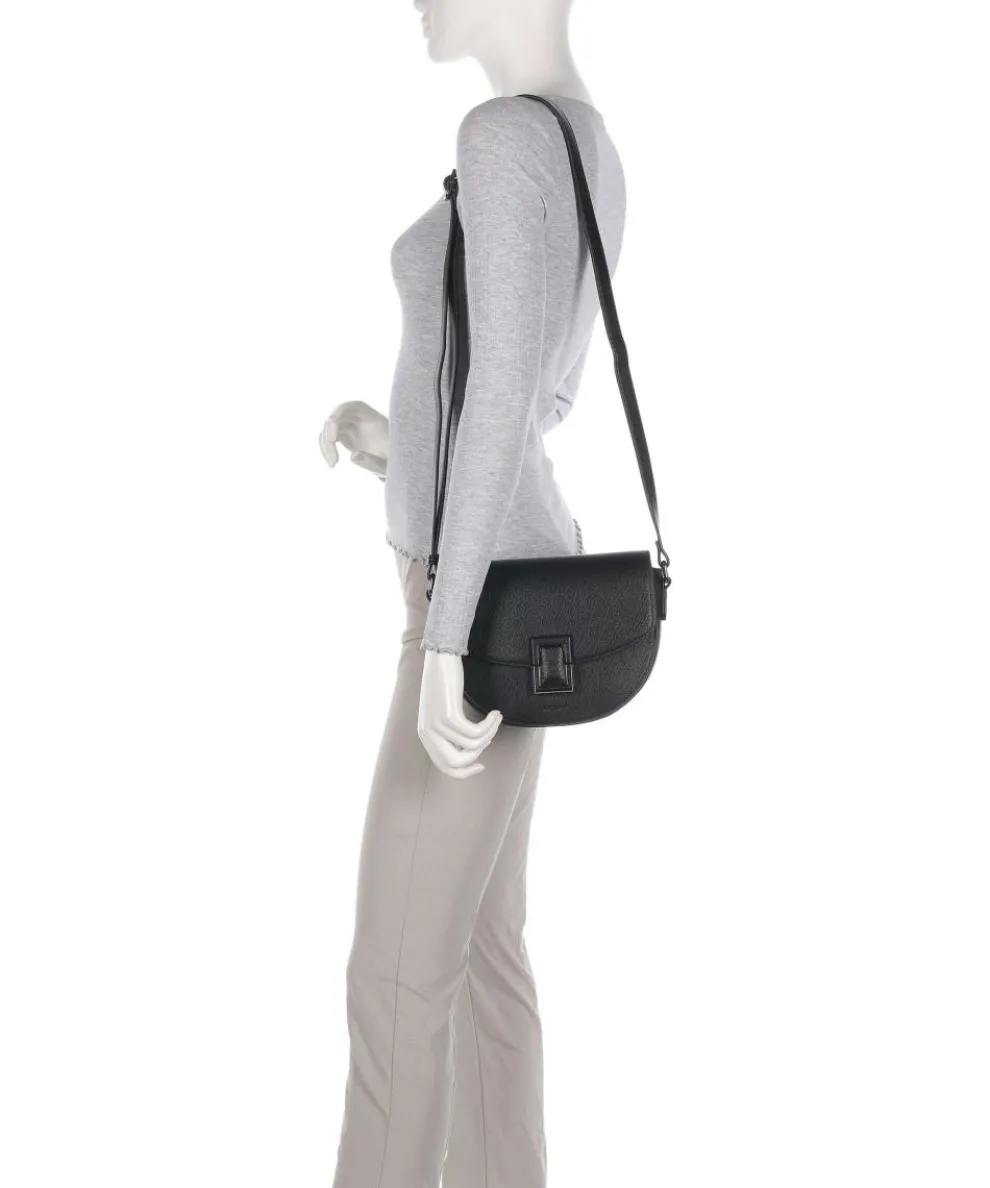 Locco Umhängetasche Lederimitat schwarz