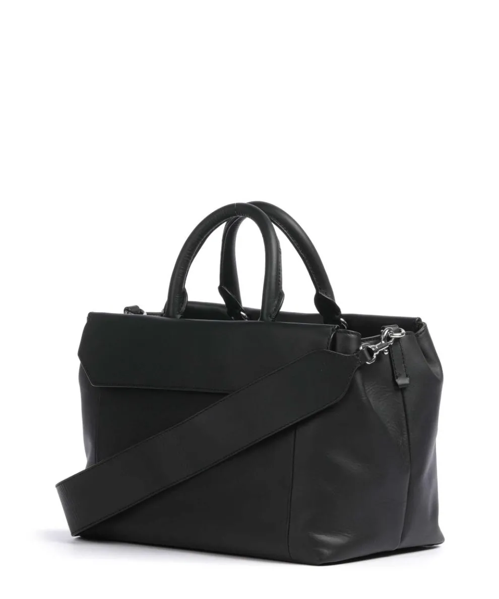 Lora Calf Optic M Handtasche fein genarbtes Kalbsleder schwarz