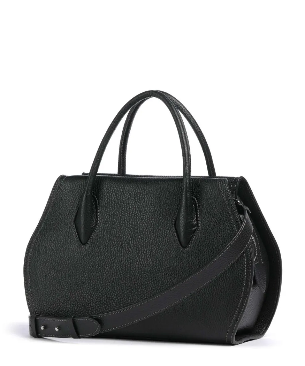 Lord Handtasche genarbtes Leder schwarz