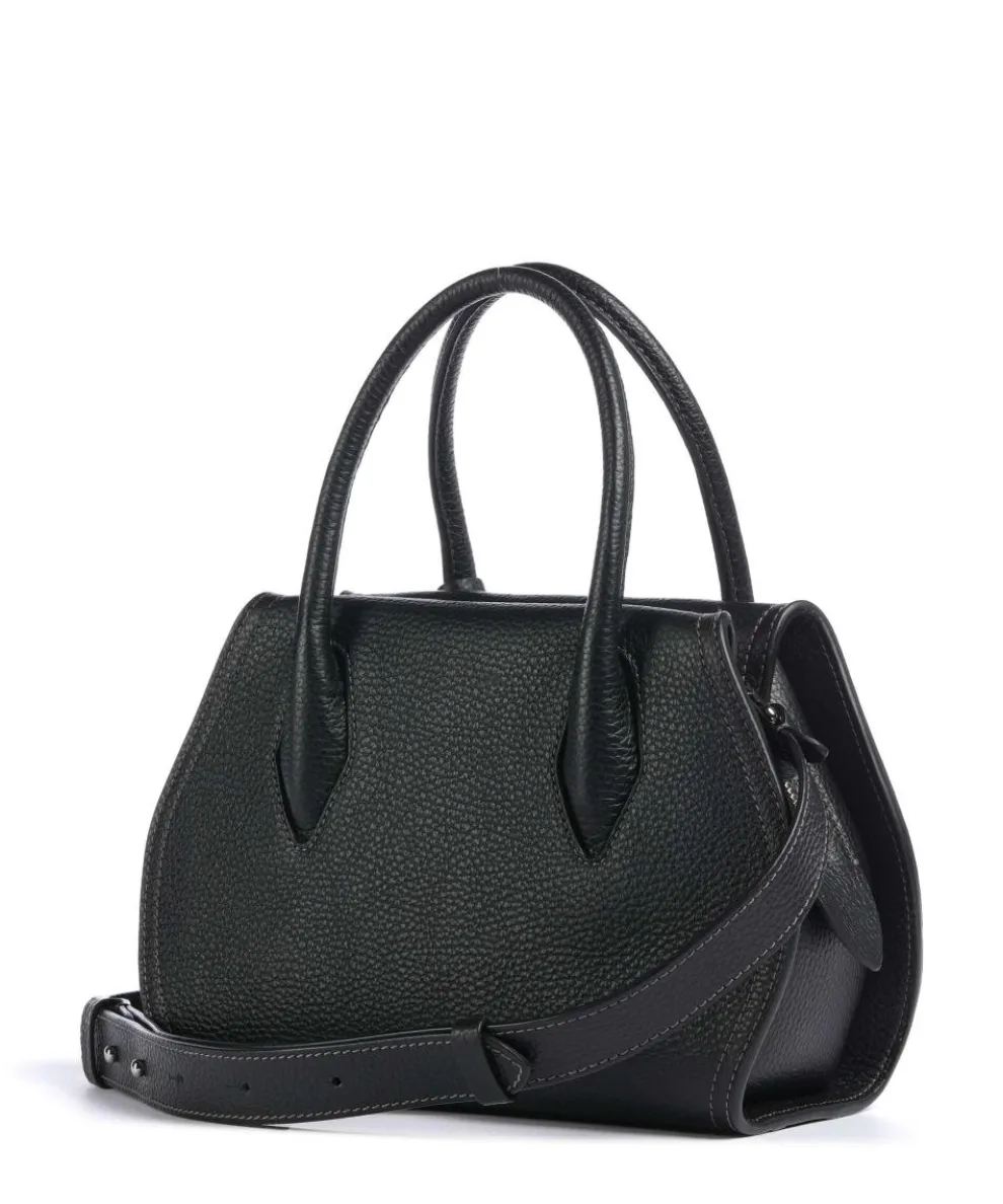 Lord Handtasche genarbtes Leder schwarz