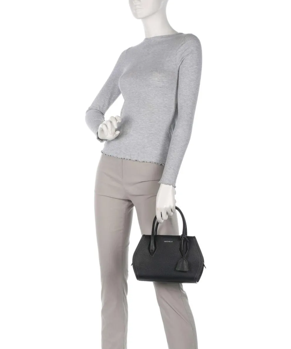 Lord Handtasche genarbtes Leder schwarz