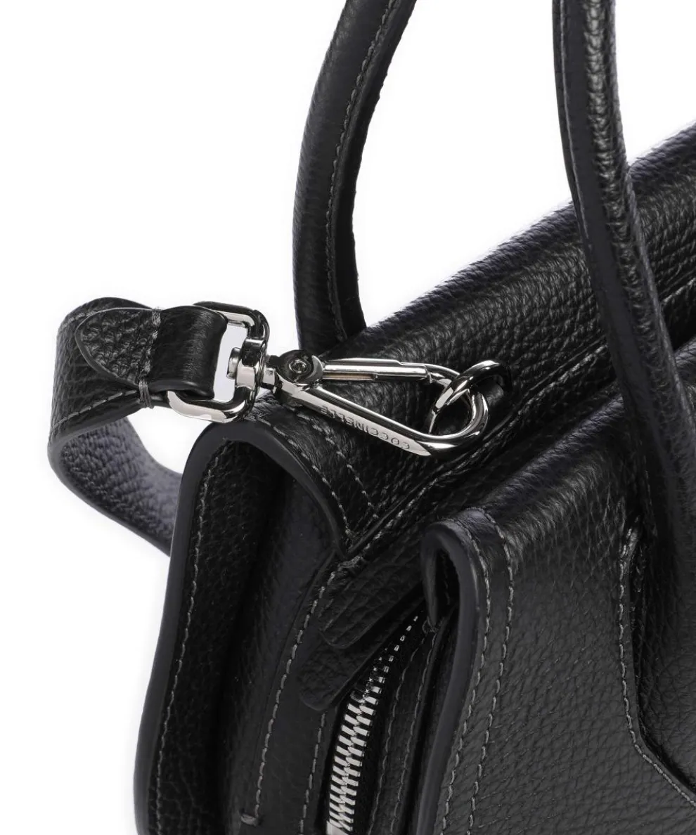 Lord Handtasche genarbtes Leder schwarz