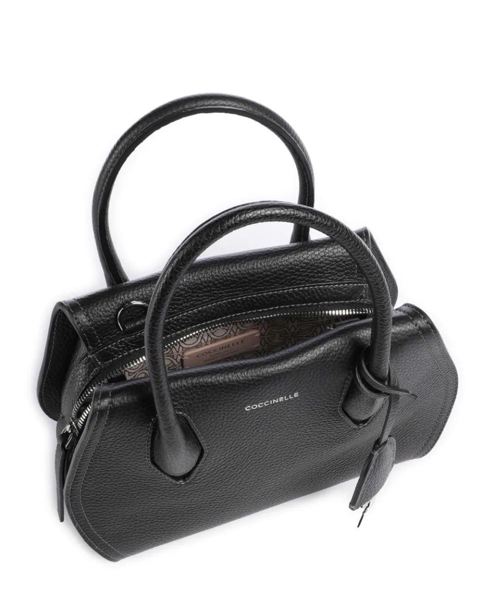 Lord Handtasche genarbtes Leder schwarz