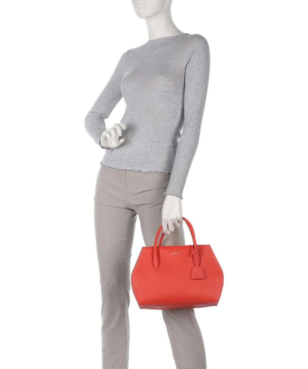 Lord Handtasche genarbtes Leder orange