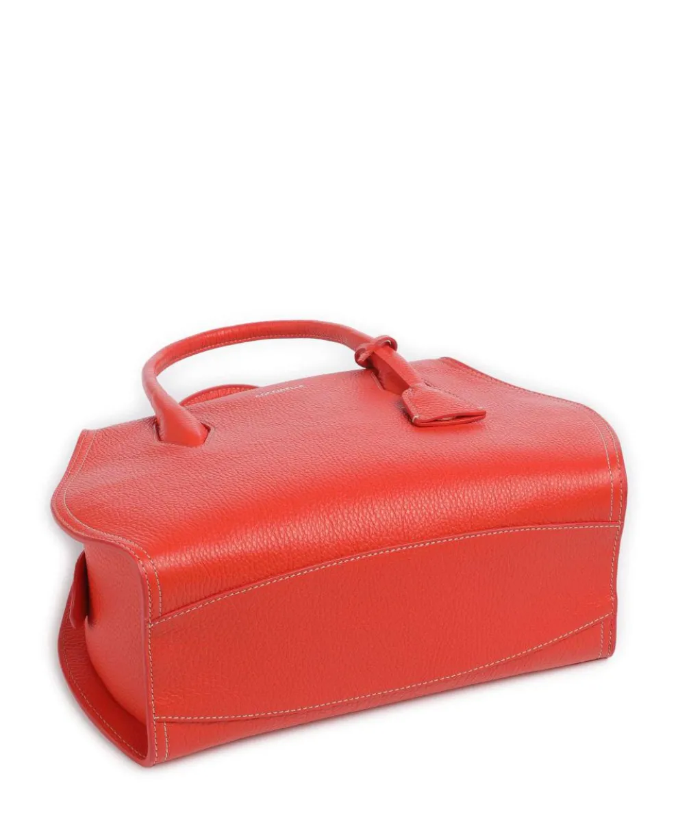 Lord Handtasche genarbtes Leder orange