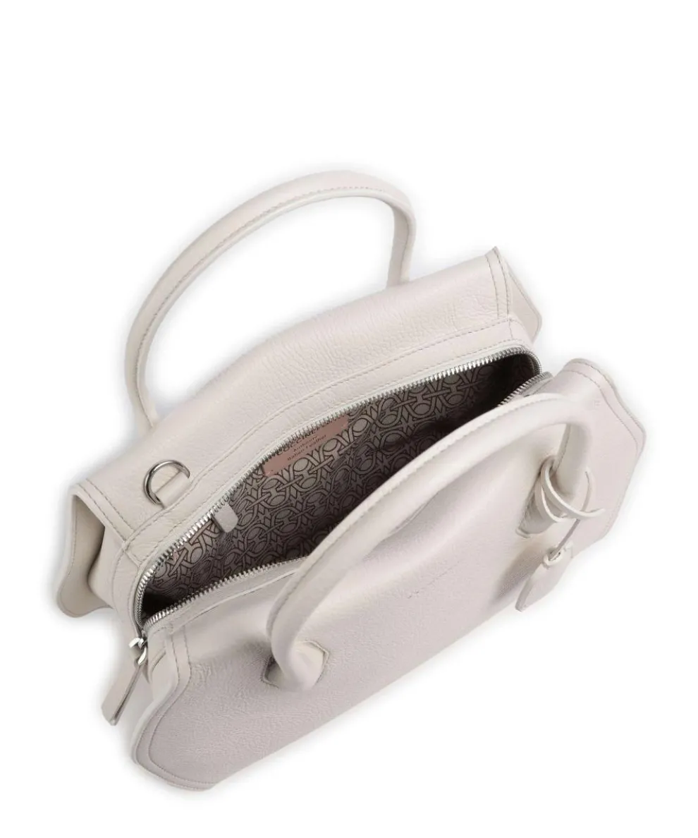 Lord Handtasche genarbtes Leder weiß