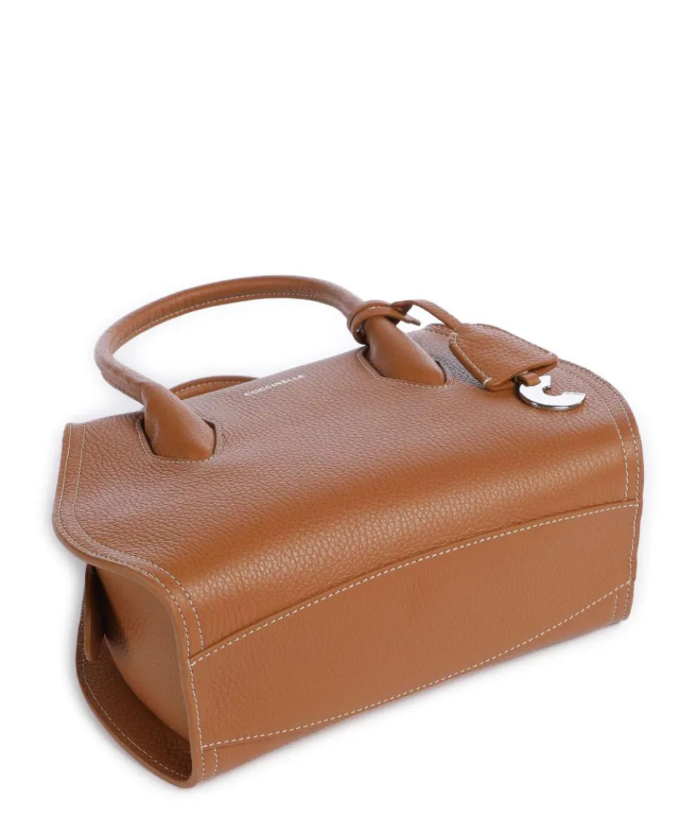 Lord Handtasche genarbtes Leder braun