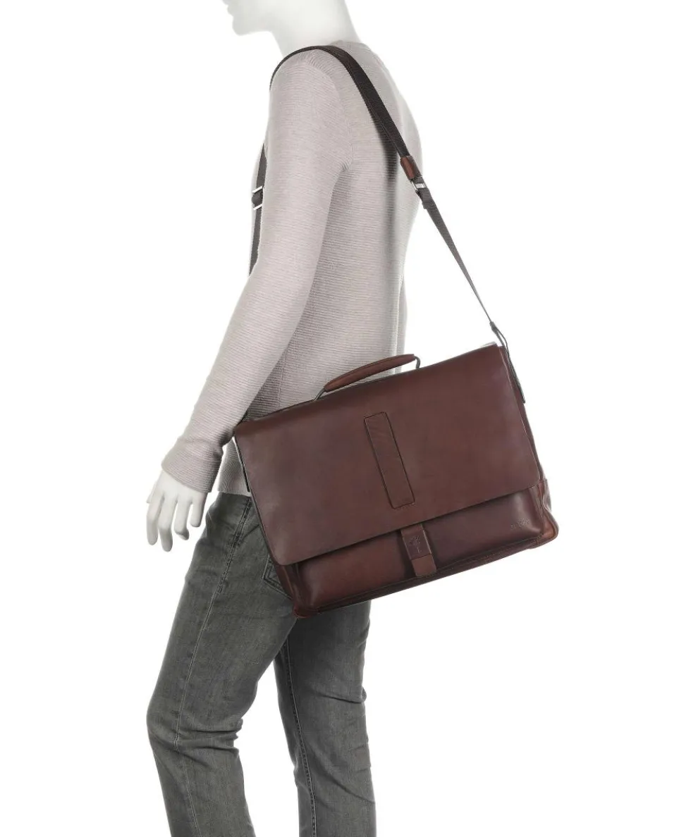 Loreto Kreon Aktentasche 14″ fein genarbtes Rindsleder braun