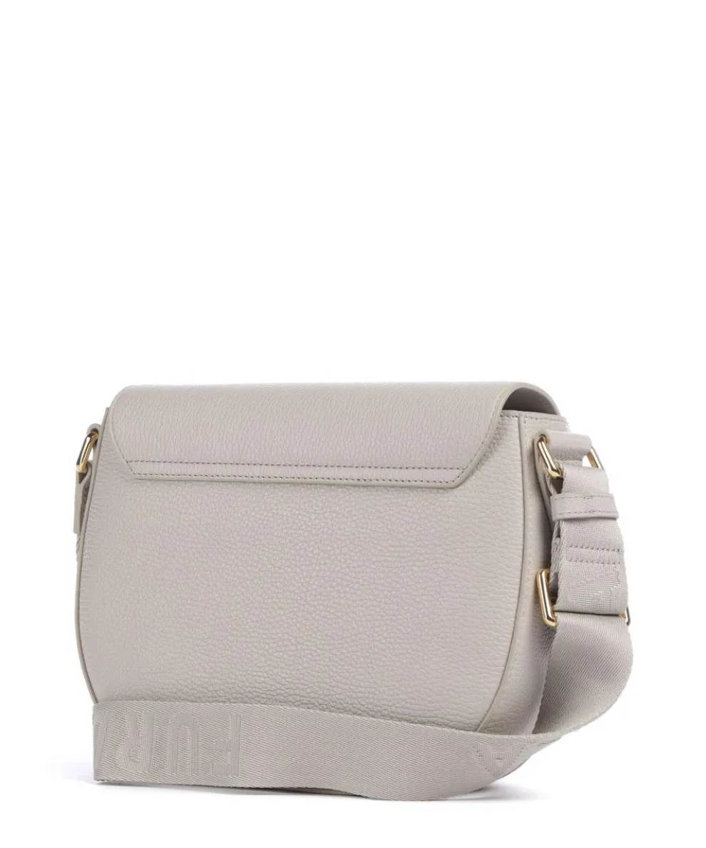 Lotus S Umhängetasche genarbtes Leder beige