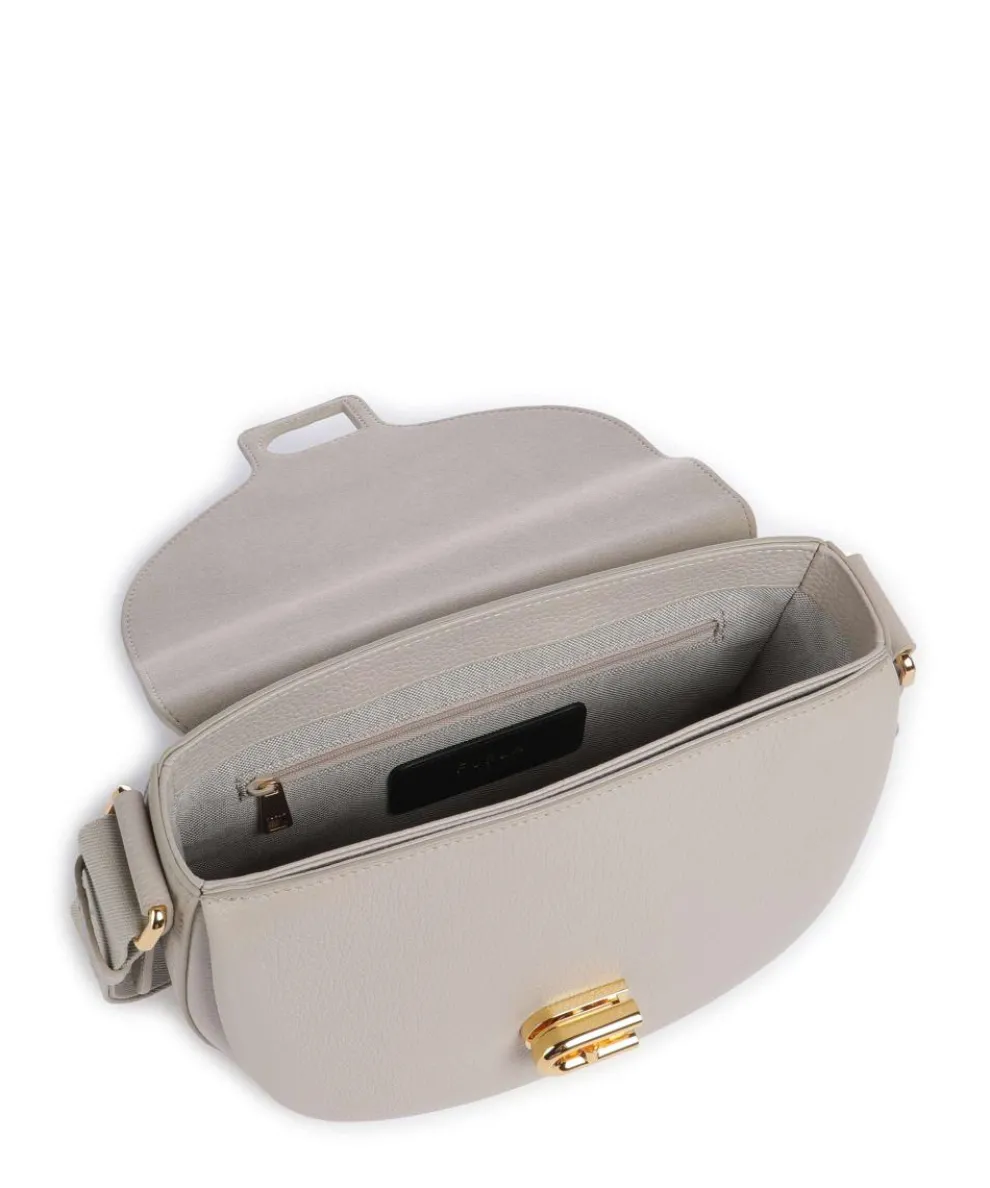 Lotus S Umhängetasche genarbtes Leder beige