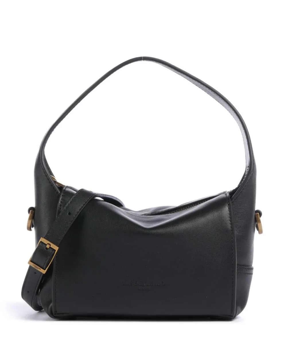 Lou 2 Calf Optic XS Umhängetasche fein genarbtes Leder schwarz